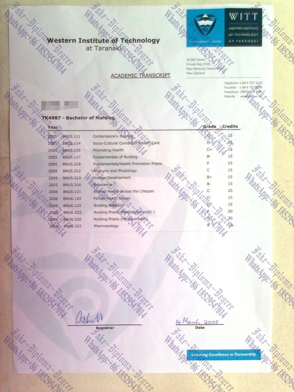 Where to order fake Western Institute of Technology Diploma