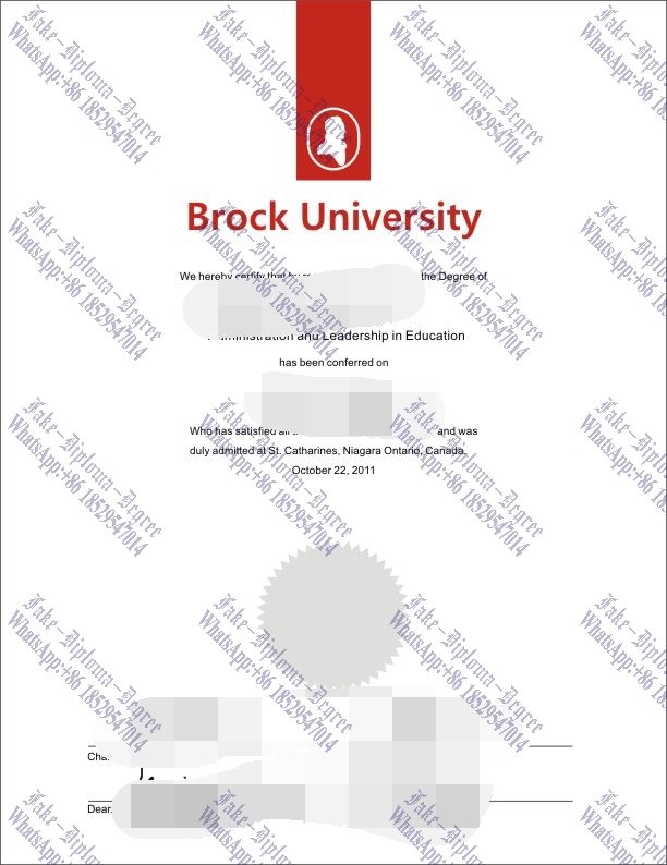 Where to purchase fake Brock University Diploma