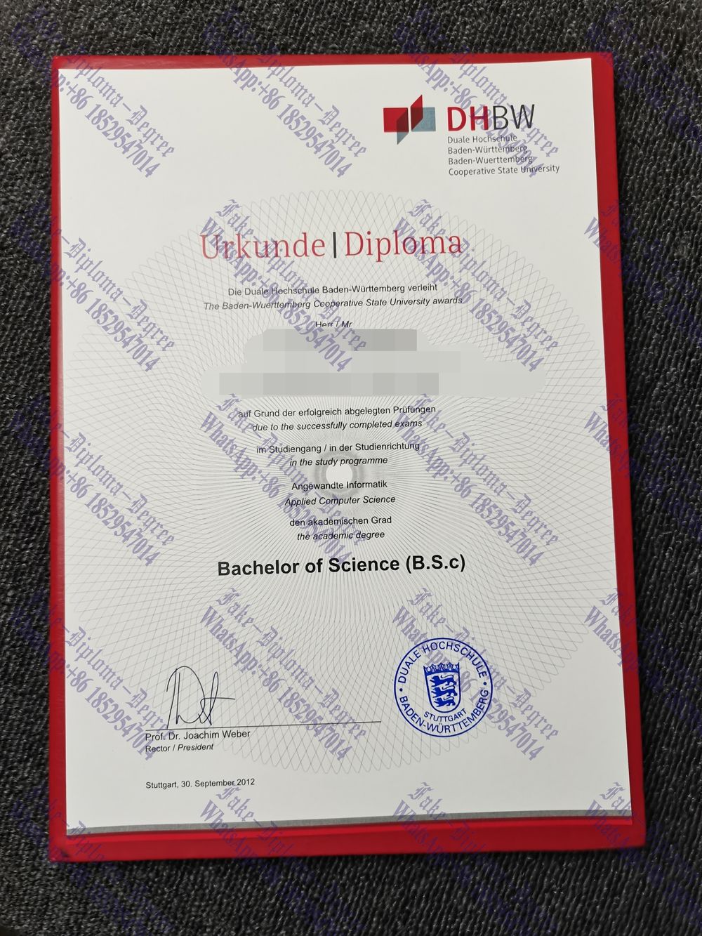 Where to purchase fake Duale Hochschule Baden Württemberg Degree