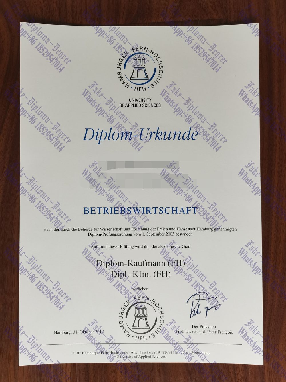 Where to purchase fake HAW Hamburg Diploma