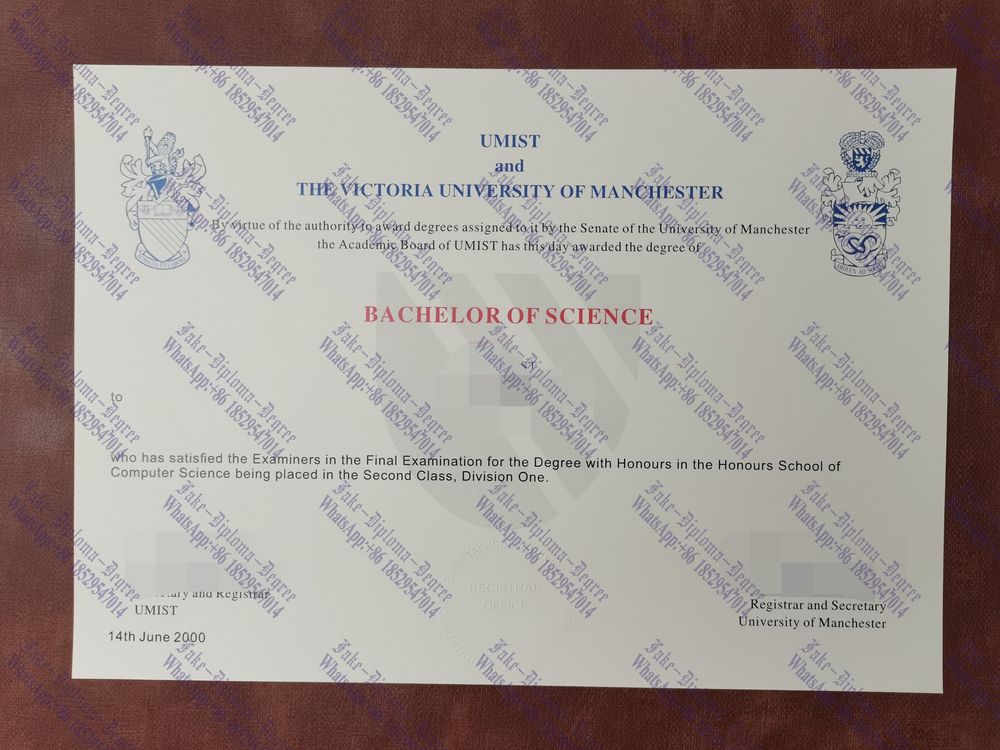 Where to purchase fake History of UMIST Degree