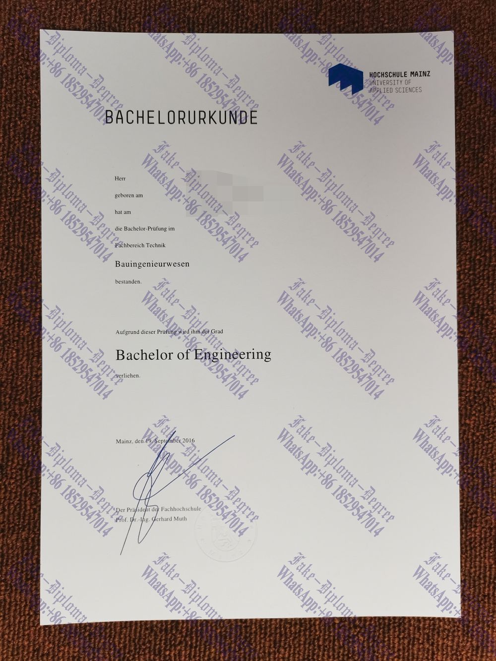 Where to purchase fake Hochschule Mainz University of Applied Sciences Diploma
