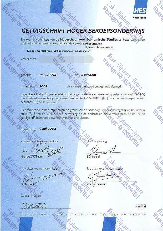 Where to purchase fake Hogeschool voor Economische Studies Degree