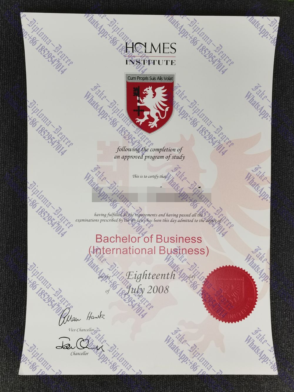 Where to purchase fake Holmes Institute Diploma