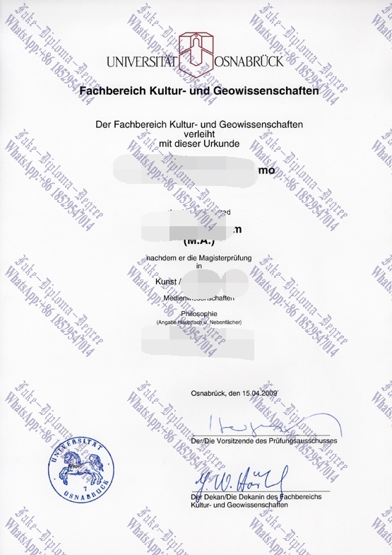 Where to purchase fake Osnabrück University Diploma