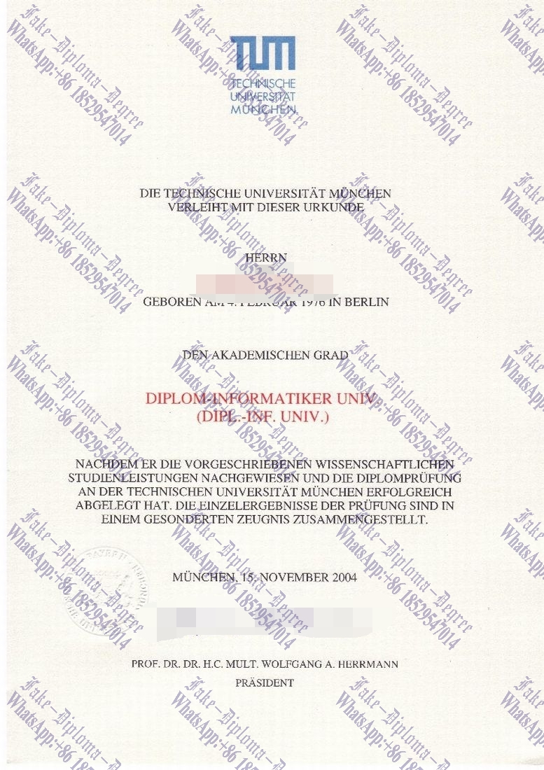 Where to purchase fake Technische Universitat München Diploma
