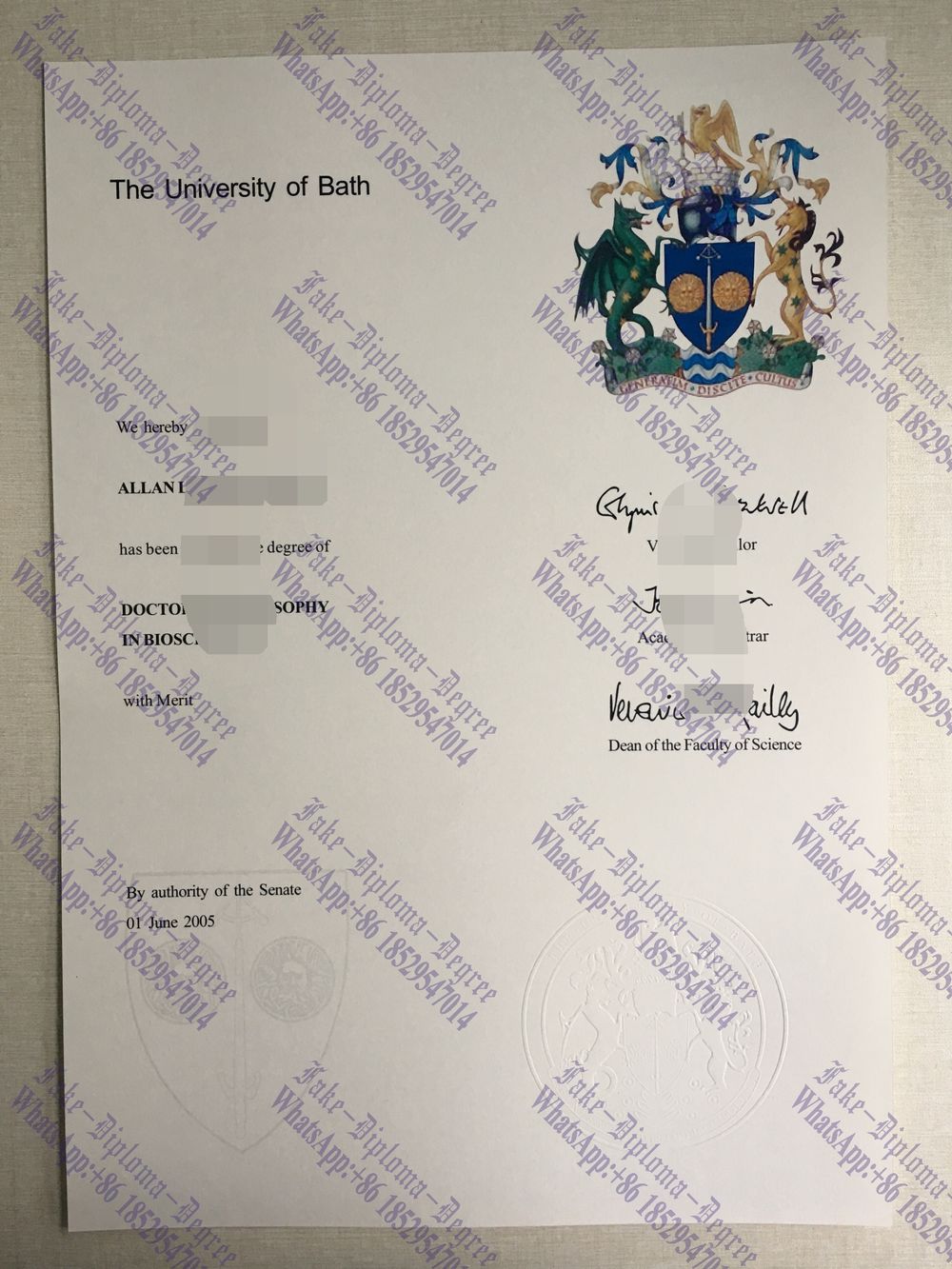 Where to purchase fake University of Bath Diploma